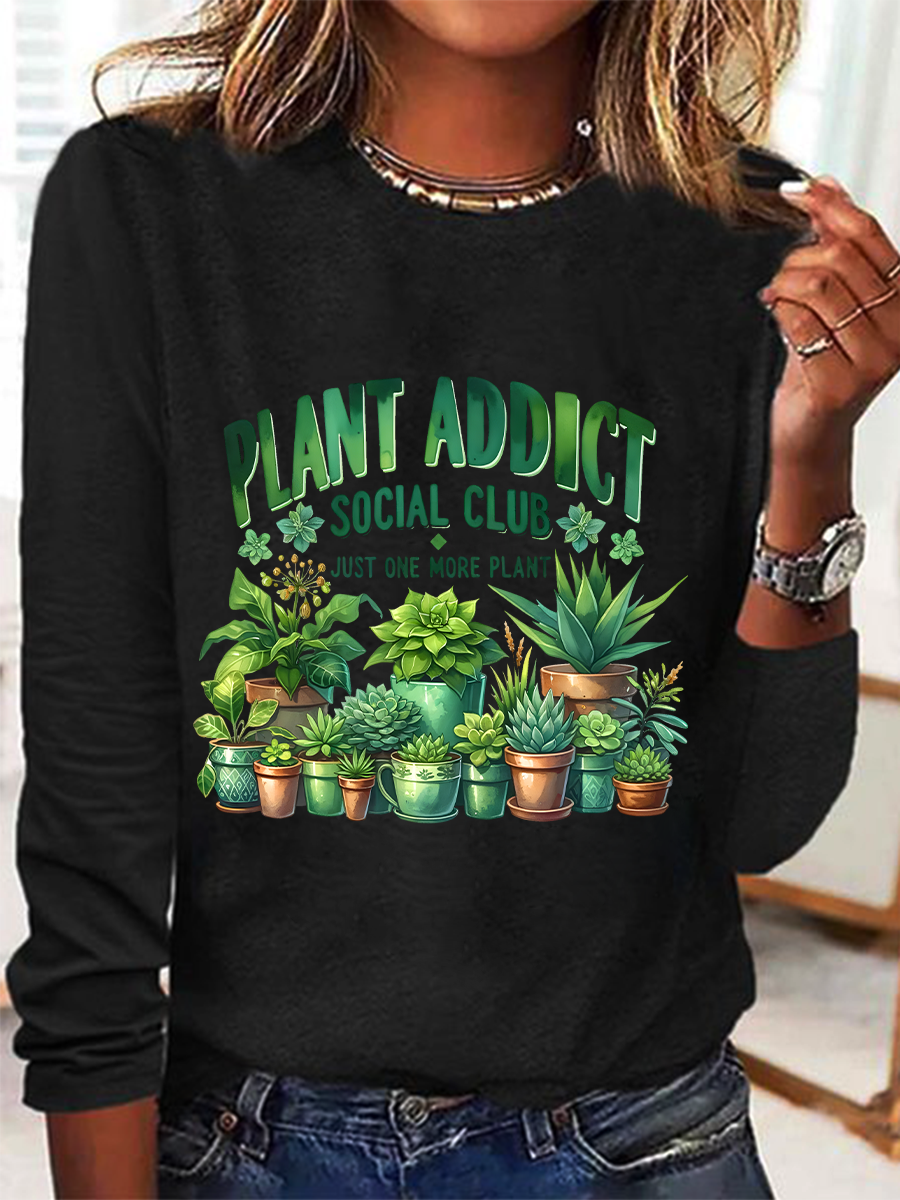 Plant Addict Social Club Casual Long Sleeve Shirt
