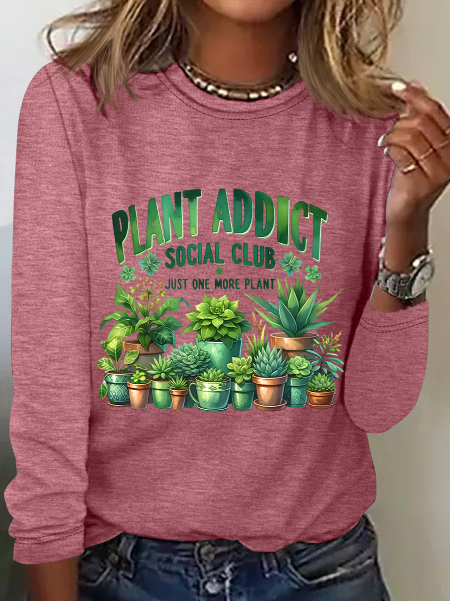 Plant Addict Social Club Casual Long Sleeve Shirt