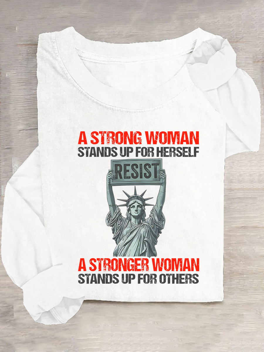 A Strong Woman Casual Long Sleeve Shirt