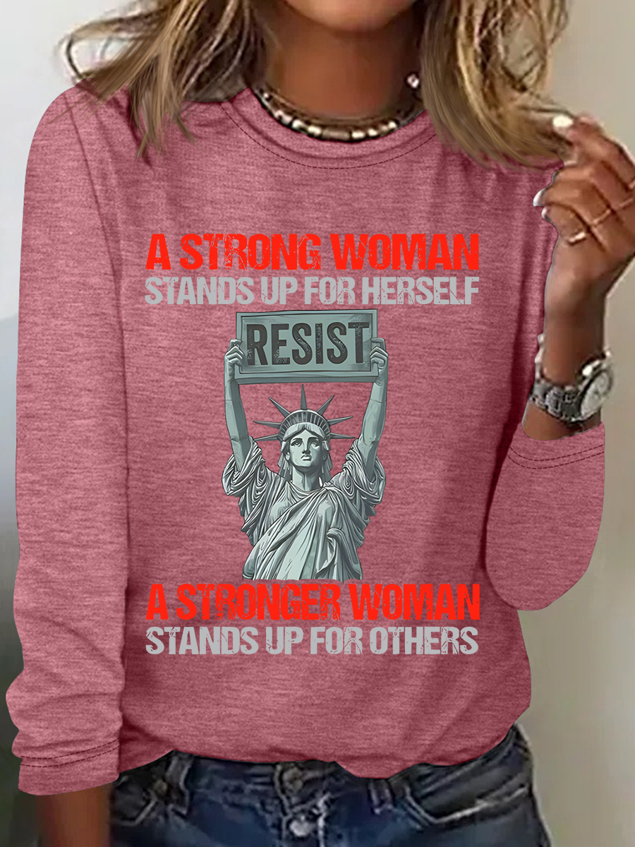 A Strong Woman Casual Long Sleeve Shirt