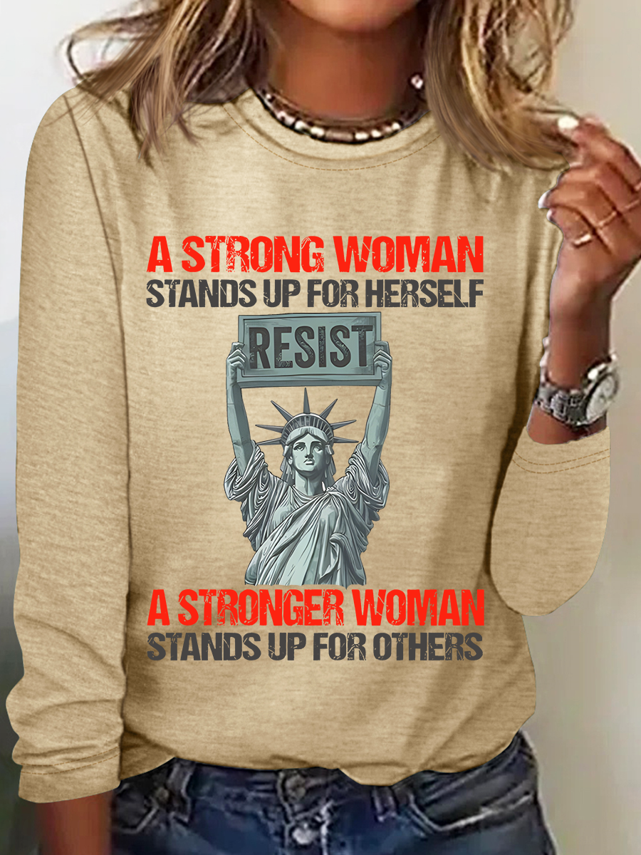 A Strong Woman Casual Long Sleeve Shirt