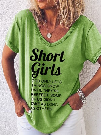 Funny Short Girls God Only Lets Things Grow Shirts & Tops