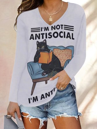I Am Not Antisocial Women's Shirts & Tops