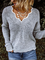 Women Casual Solid Loose Fit Pullover Tops