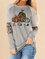 Women's Thanksgiving Pumpkin Leopard Print T-shirt