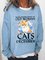 Don't underestimate the old women loves cats Sweatshirt
