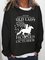 Never Underestimate An Old Lady Who Loves Horses And Was Born In October Graphic Sweatshirt