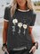 Floral Faith Hop Love Casual Short Sleeve T-Shirt Top