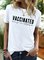 Vaccinated Because Women's round neck T-shirt
