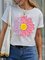 Butterfly And Floral Letters Women's T-Shirt