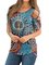 Floral Cold Shoulder Short Sleeve Casual Shirts & Tops