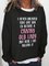 Funny text print round neck long sleeve sweatshirt