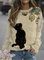 Kitten Decorations Women‘s Loosen Casual Sweatshirt