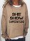 Shit Show Supervisor Casual Cotton Blends Round Neck Sweatshirt