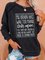 My Brain Has Way Too Many Tabs Open Crew Neck Letter Casual Sweatshirt
