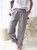 Women s Solid Color Casual Elastic High-waist Straight-leg Trousers