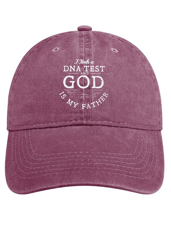 Men's God Father Letters Adjustable Denim Hat