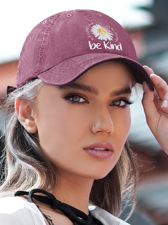 Daisy Be Kind Adjustable Denim Hat