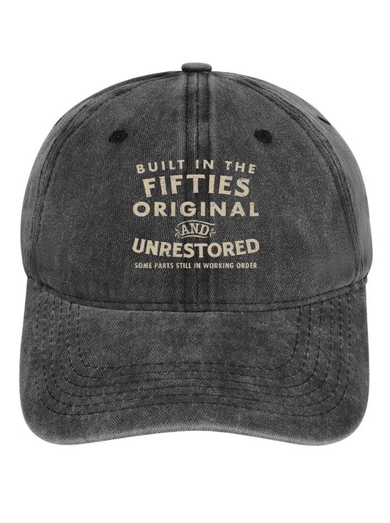 Men's /Women's Funny The Fifties Graphic Printing Regular Fit Adjustable Denim Hat