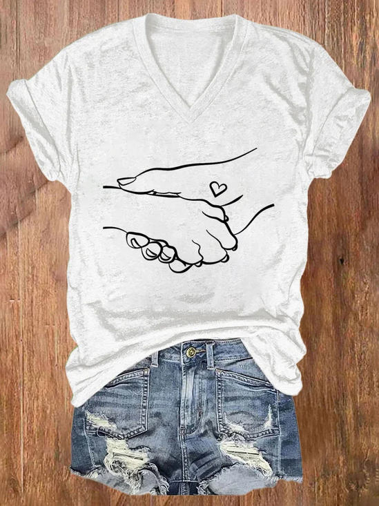 Funny Loose Vintage Cotton-Blend Dog T-Shirt