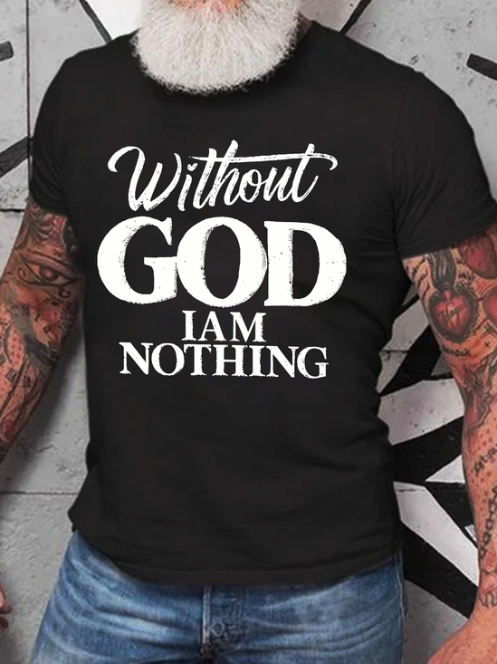 Vintage Faith Print Cotton T-Shirt