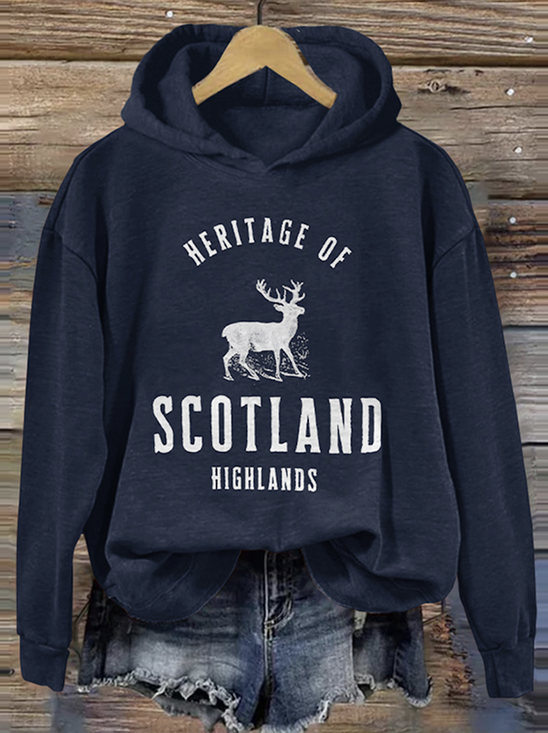 Scottish deer hooded sweatshirt