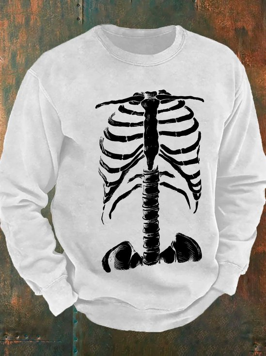 Skeleton Rib Cage Men's Casual Sweatshirt