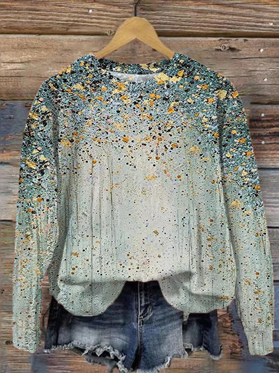 Floral Casual Loose Sweatshirt