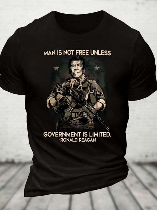 Man Is Not Free Unless Government Is Limited Cotton T-Shirt