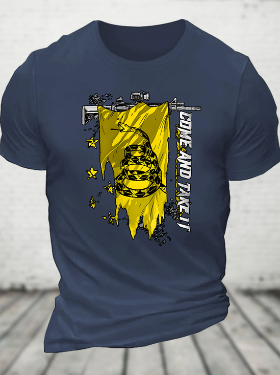 Come And Take It Gadsden Flag Cotton T-Shirt