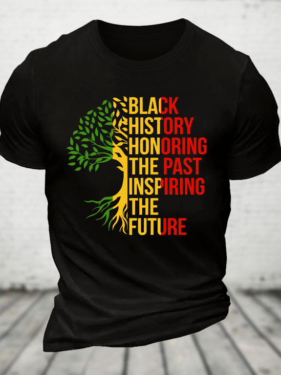 Black History Honoring The Past Inspiring The Futu Cotton T-Shirt