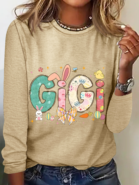 Easter Gigi Casual Long Sleeve Shirt