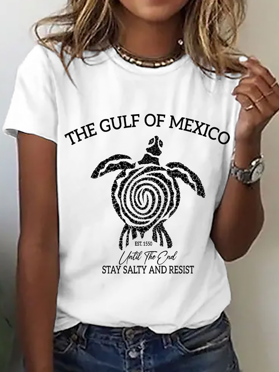 Gulf Of Mexico Until The End Stay Salty And Resist Cotton T-Shirt