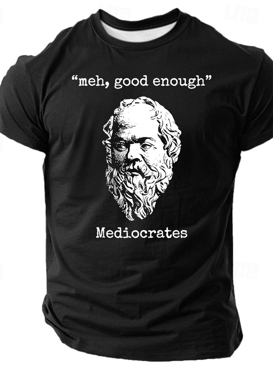 Vintage Mediocrates Meh Good Enough Sarcasm Cotton T-Shirt