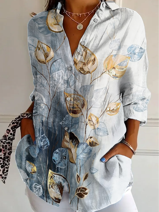 Vintage Flowers Print Blouse