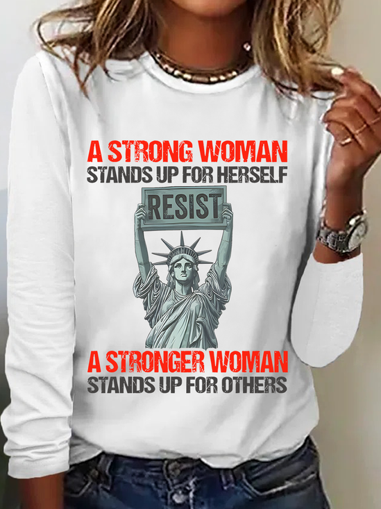A Strong Woman Casual Long Sleeve Shirt