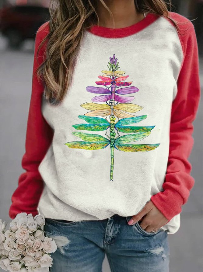 Dragonfly Christmas Tree Sweatshirt