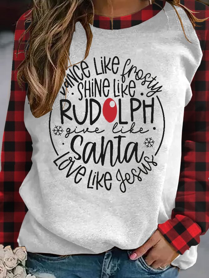 Santa Love Like Jesus Christmas Casual Sweatshirt