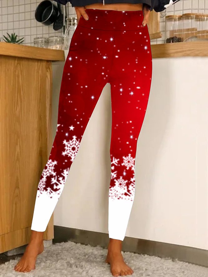 Snowflake Gradient Christmas Regular Fit Pants