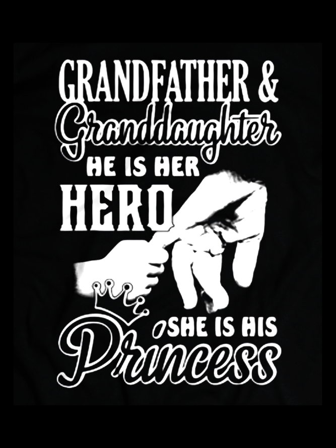 Grandfather & Granddaughter Funny Crew Neck T-shirt