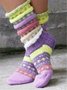 Women Casual Breathable Knit Socks