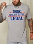 Fun letter print round neck cotton short-sleeved T-shirt