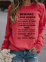 Beware I ride Horses Sweatshirt