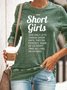 Women's Funny Words Short Girls Sweatshirt