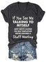 If You See Me Talking To Myself Just Move Along I'm Self Employed We're Having A Staff Meeting V Neck T-shirt