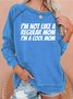 I'm A Cool Mom Print Crew Neck Sweatshirts