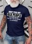 Men's Don't Piss Off Old People Funny Text Letters T-shirt