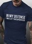 Men's Funny Text Letters Print Round Neck Short Sleeve T-shirt