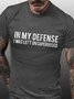 Men's Funny Text Letters Print Round Neck Short Sleeve T-shirt
