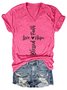 Women's Faith Hope Love Blessed V-Neck T-Shirt